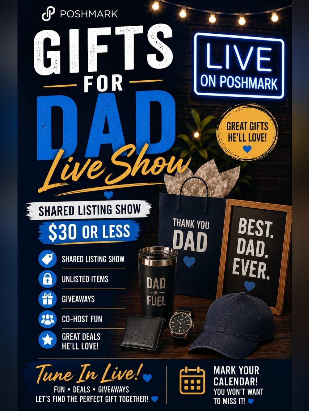 6/8 5pm 🎁 GIFTS FOR DAD LIVE SHOW 🎁